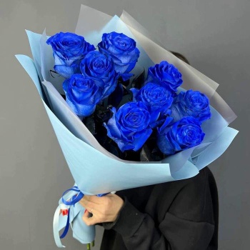 Букет из 9 синих роз Эквадор