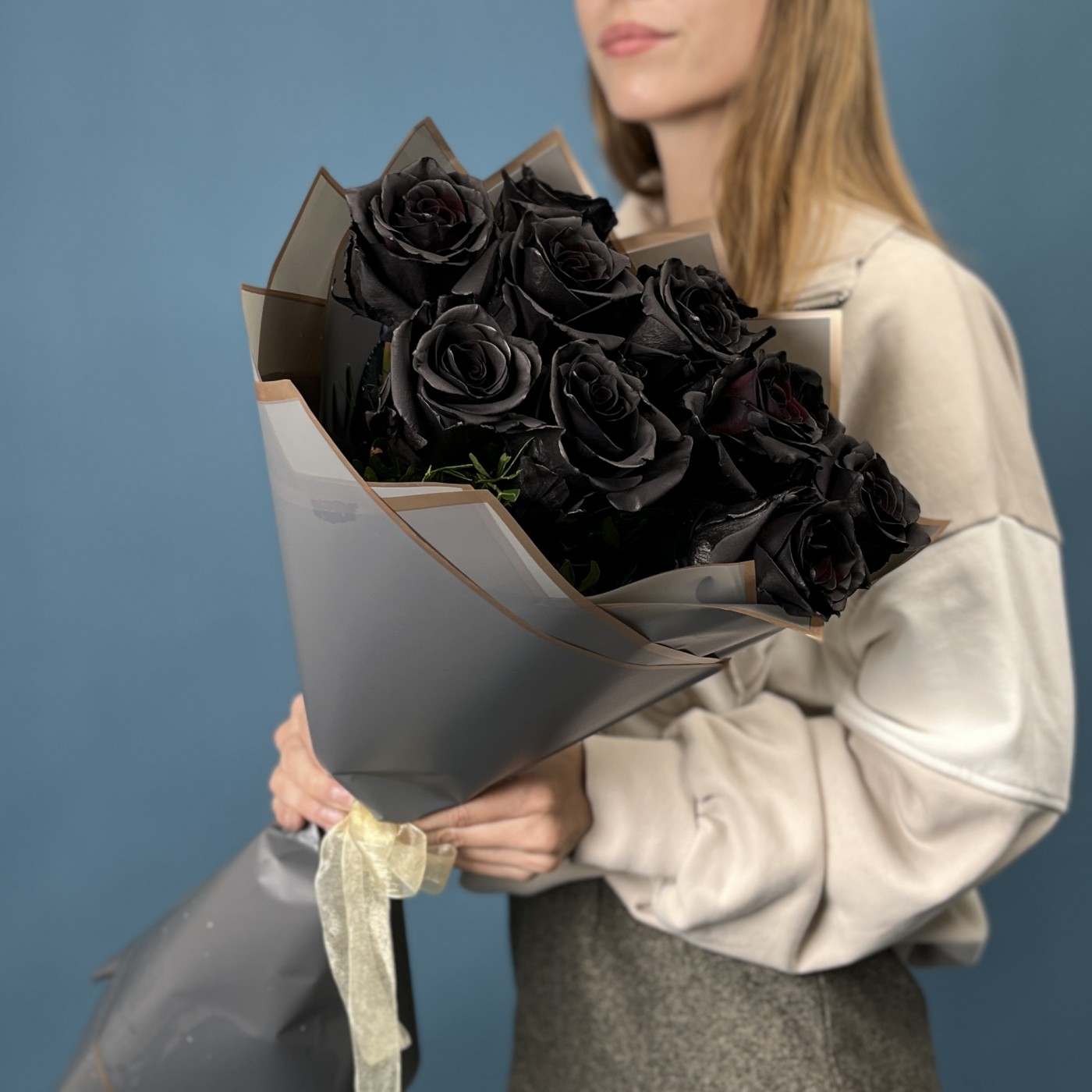 Букет из 11 чёрных роз Эквадор