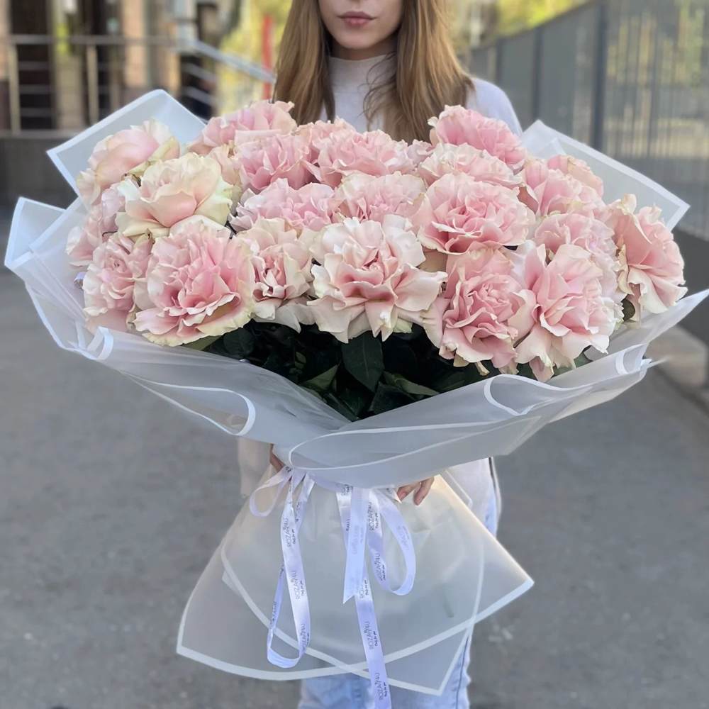 Французская розовая роза 25 шт.