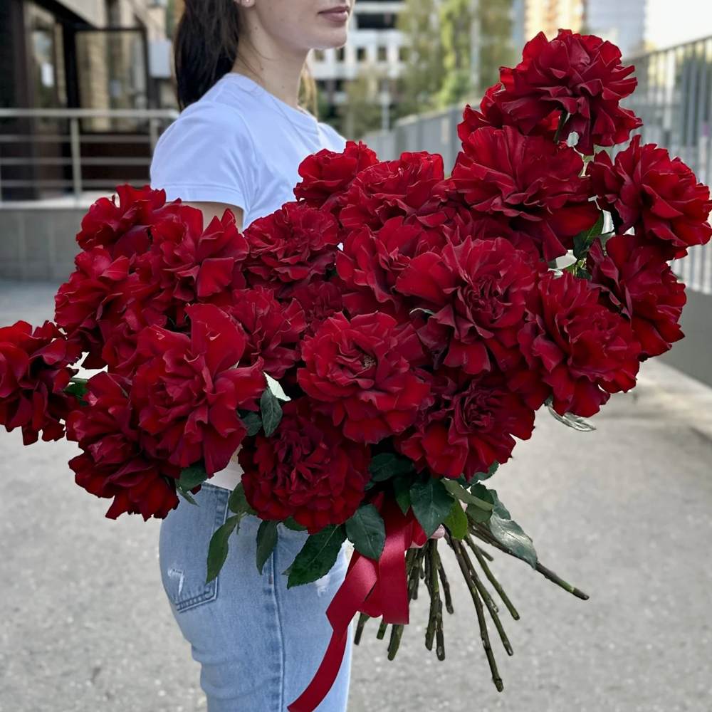 Французская красная роза 25 шт.