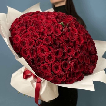 201 красная роза Premium  50 см.