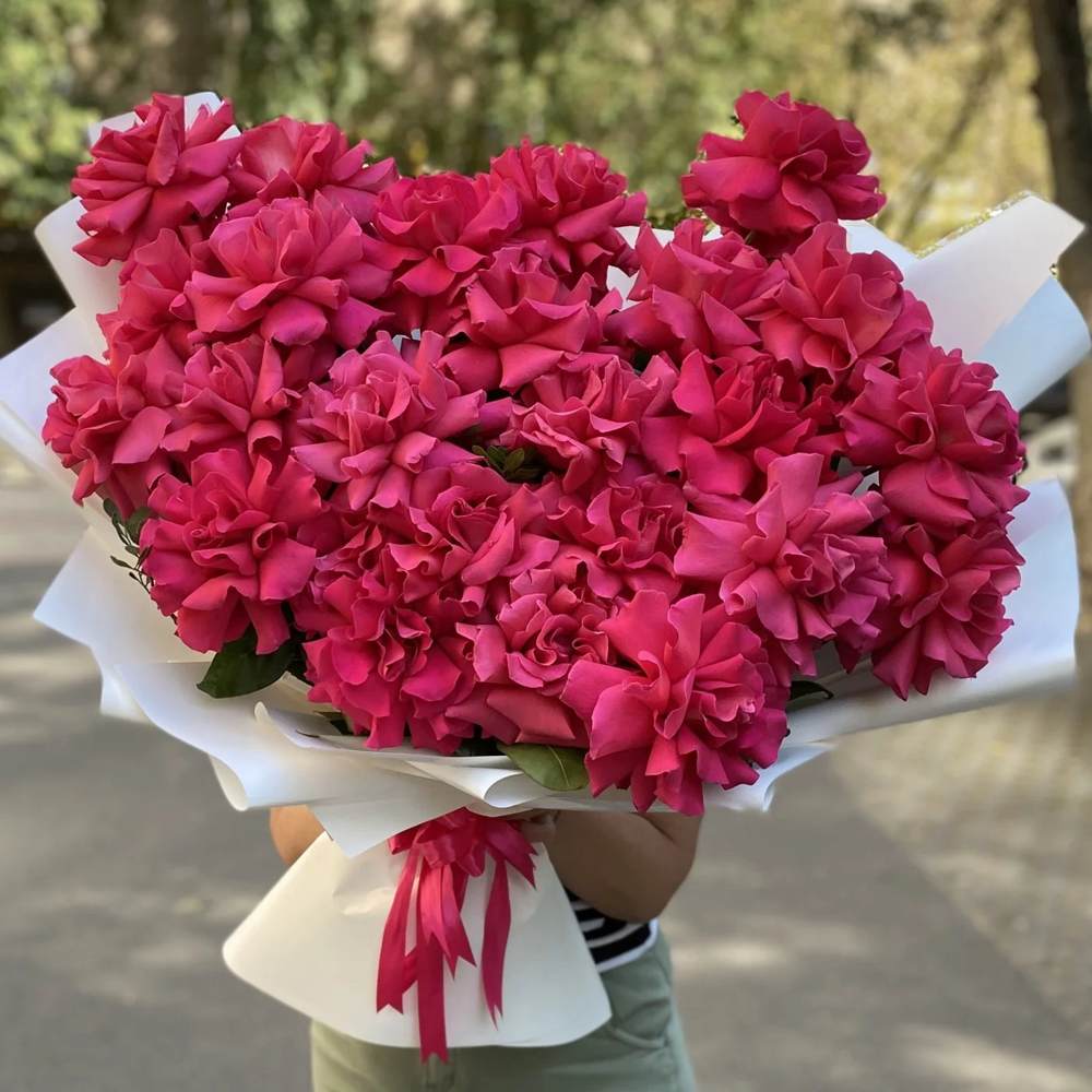 Французская малиновая роза 25 шт.