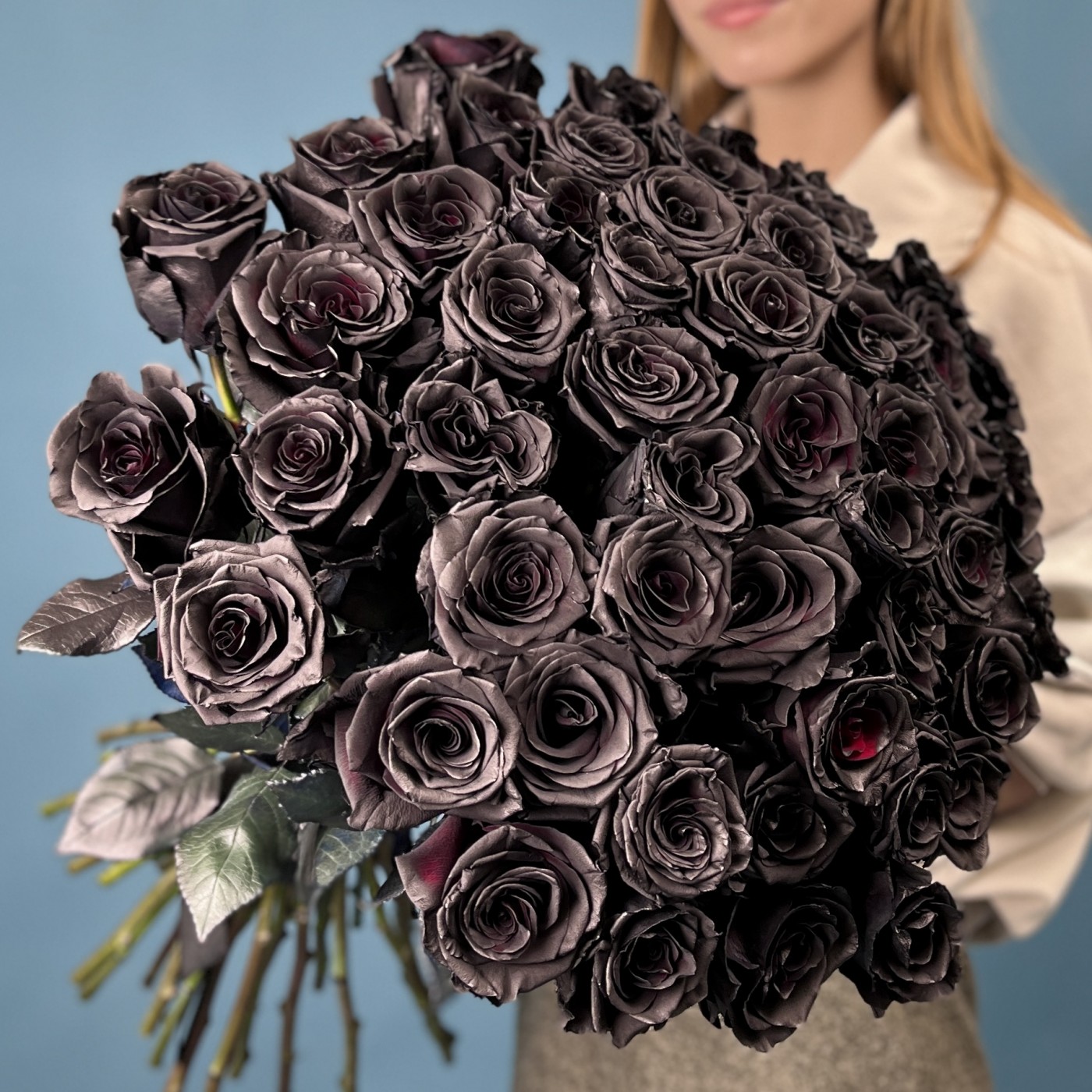 Букет из 51 черной розы
