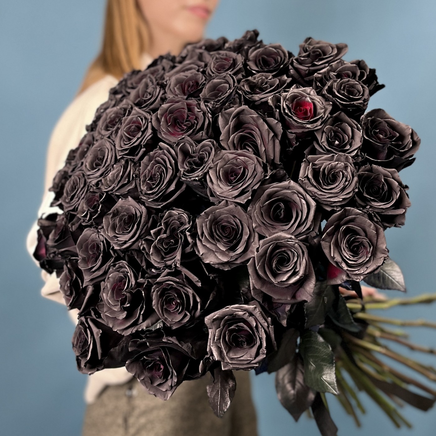 Букет из 51 черной розы
