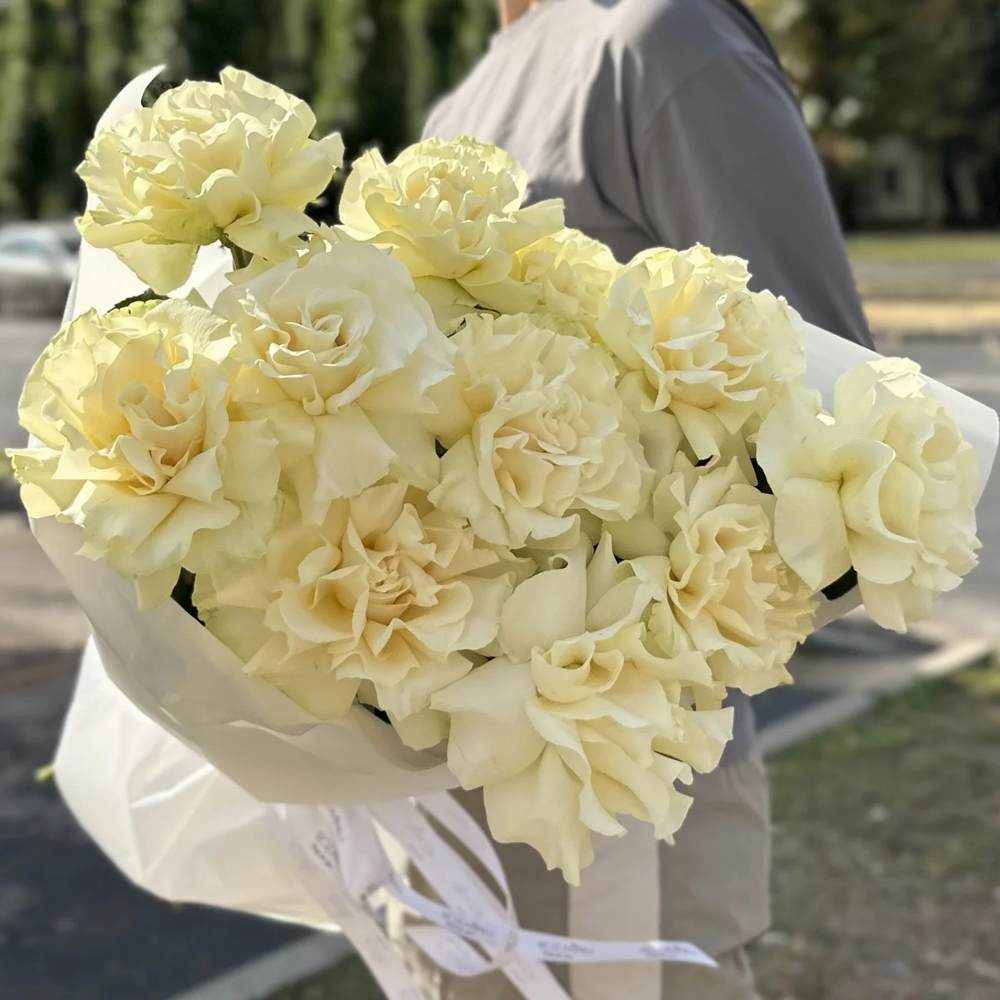 Французская белая роза 11 шт.