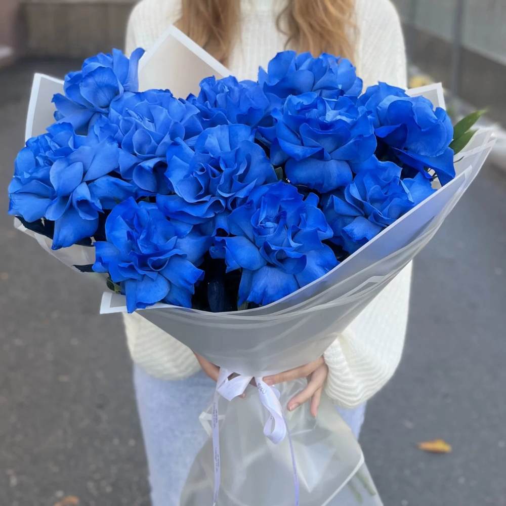Французская синяя роза 11 шт.