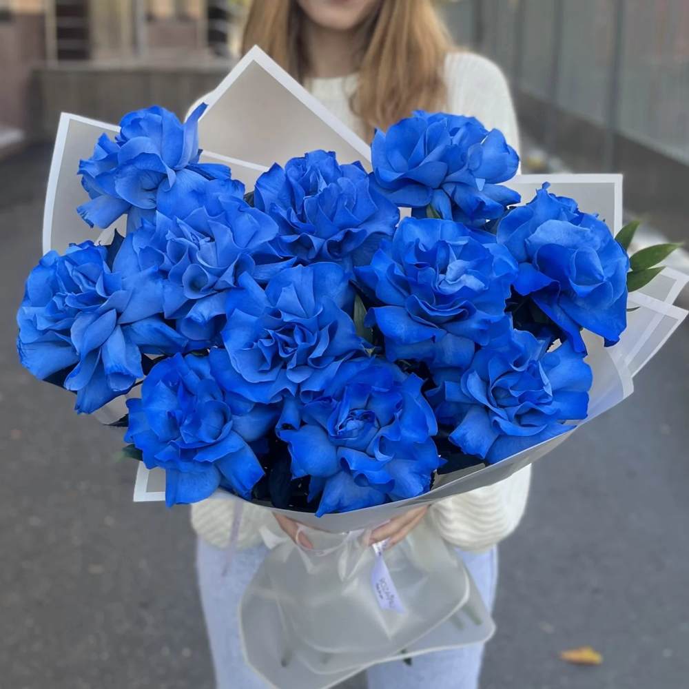 Французская синяя роза 11 шт.