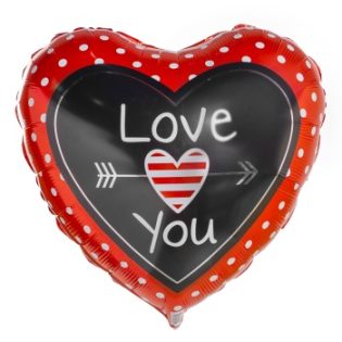 Фольгированное сердце Love you