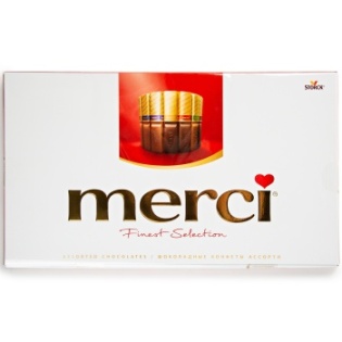 Конфеты Merci шоколадные ассорти 400г