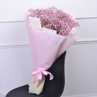 Букет из 19 розовых гипсофил