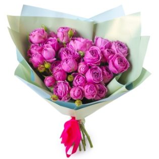 Букет из кустовой розы Мисти Бабблз 15 шт