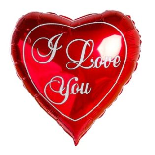 Фольгированное сердце I love you